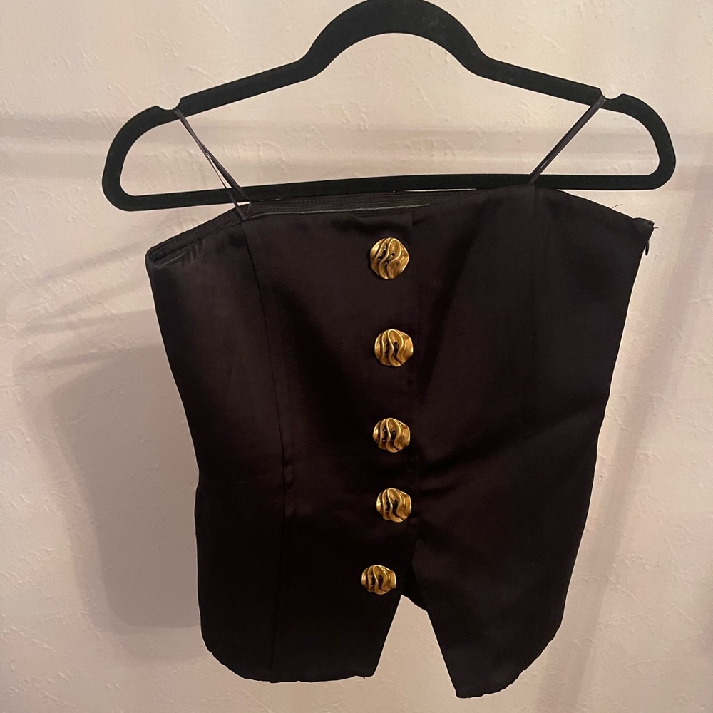 Zara Patterned Button Bustier - Picture 5 of 9